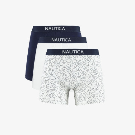 Nautica Erkek Beyaz Desenli 3'lü Boxer Nautica Erkek Beyaz Desenli 3'lü Boxer