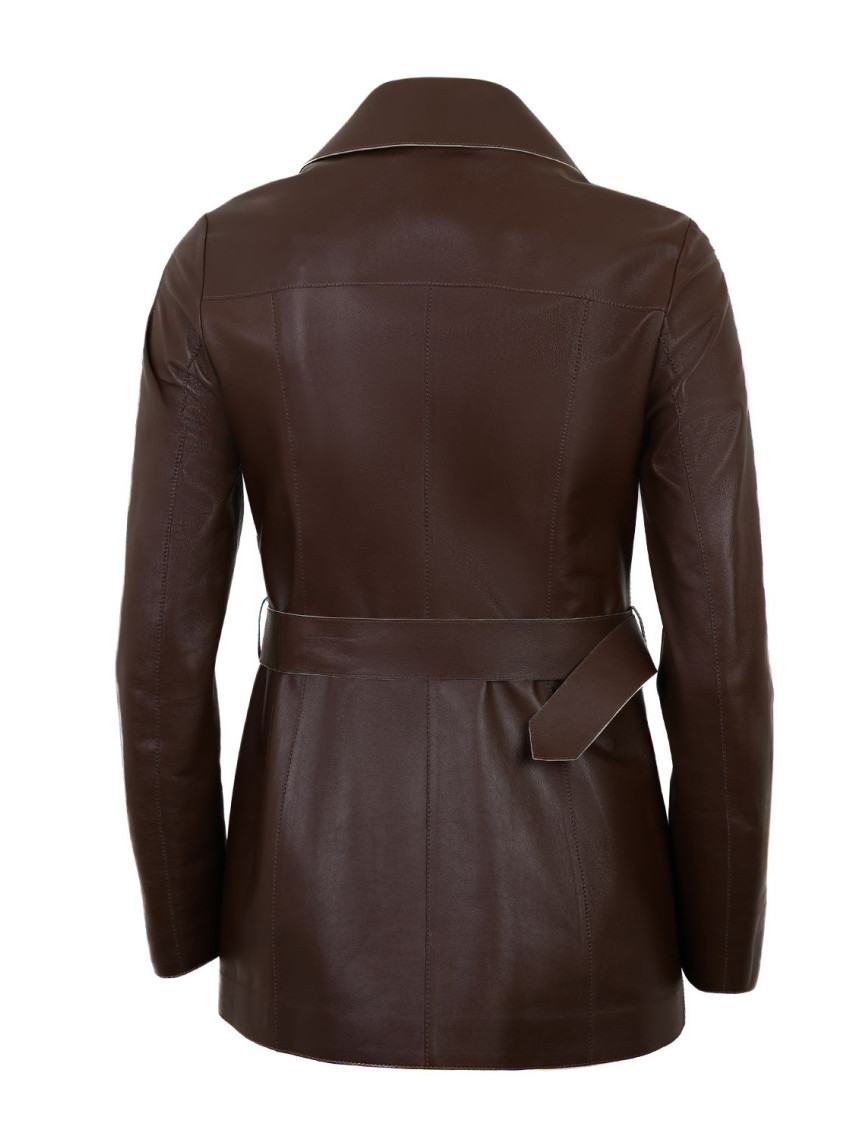 Beatricia Kahve Kadın Deri Safari Ceket Beatricia Kahve Kadın Deri Safari Ceket