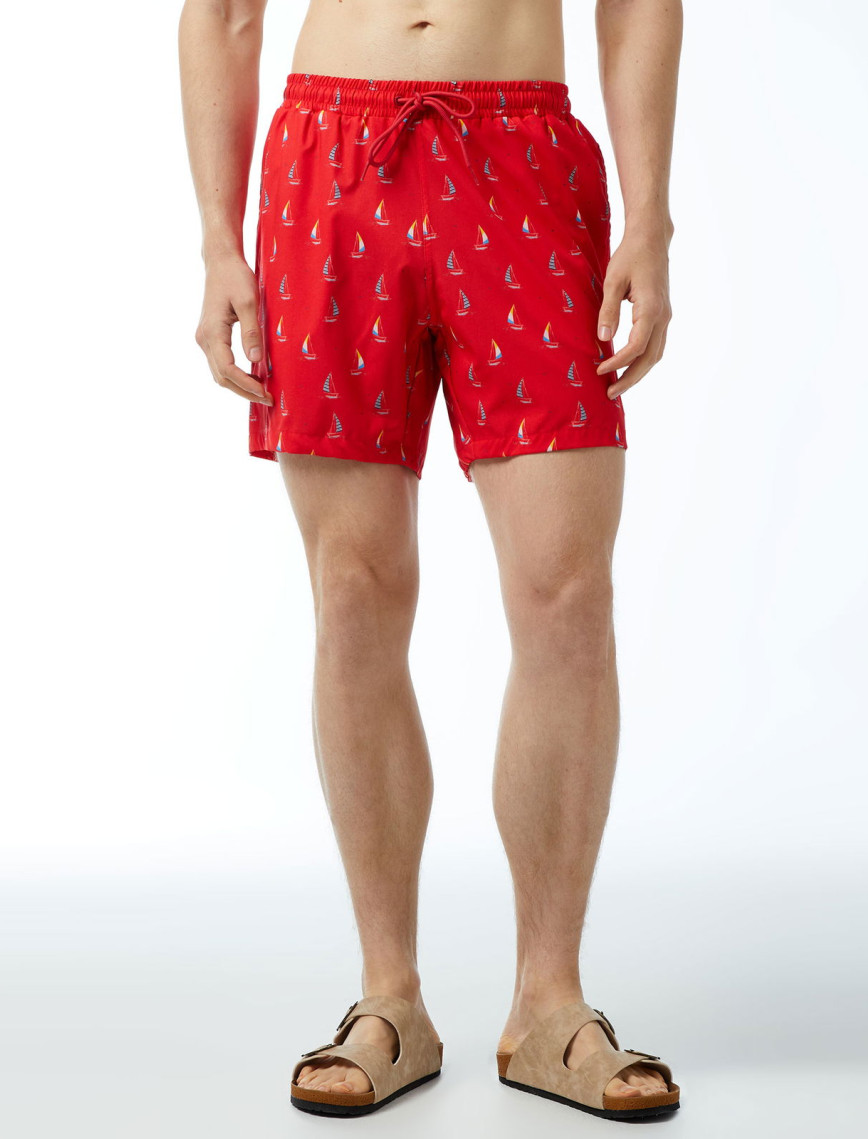 Nautica Erkek Kırmızı Baskılı Mayo Şort Nautica Erkek Kırmızı Baskılı Mayo Şort