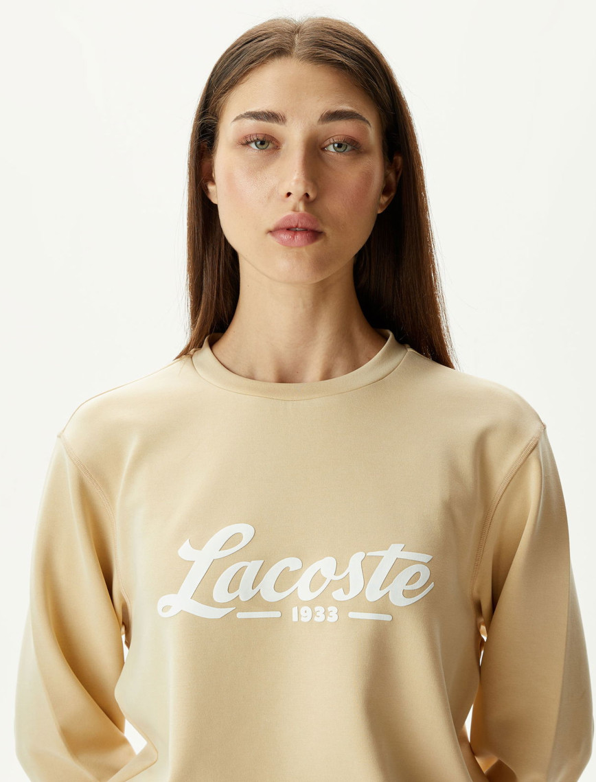 Lacoste Classic Kadın Bej Eşofman Üstü Lacoste Classic Kadın Bej Eşofman Üstü