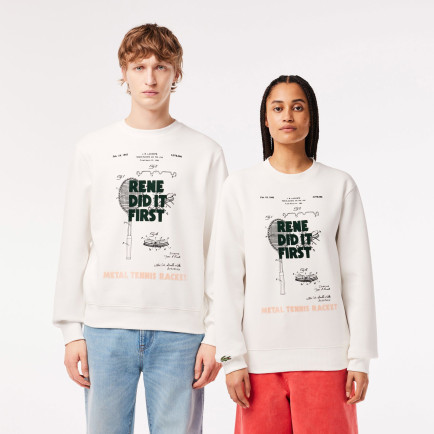 Lacoste Classic Unisex Beyaz Sweatshirt Lacoste Classic Unisex Beyaz Sweatshirt