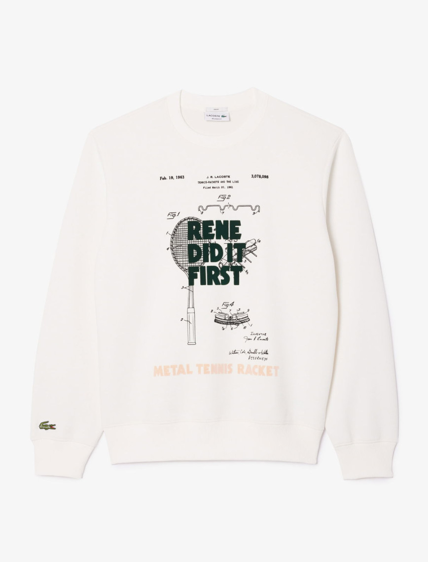 Lacoste Classic Unisex Beyaz Sweatshirt Lacoste Classic Unisex Beyaz Sweatshirt