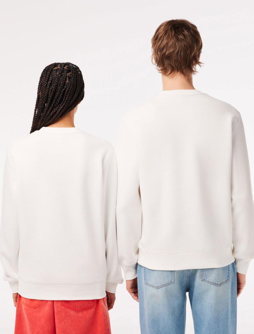 Lacoste Classic Unisex Beyaz Sweatshirt Lacoste Classic Unisex Beyaz Sweatshirt