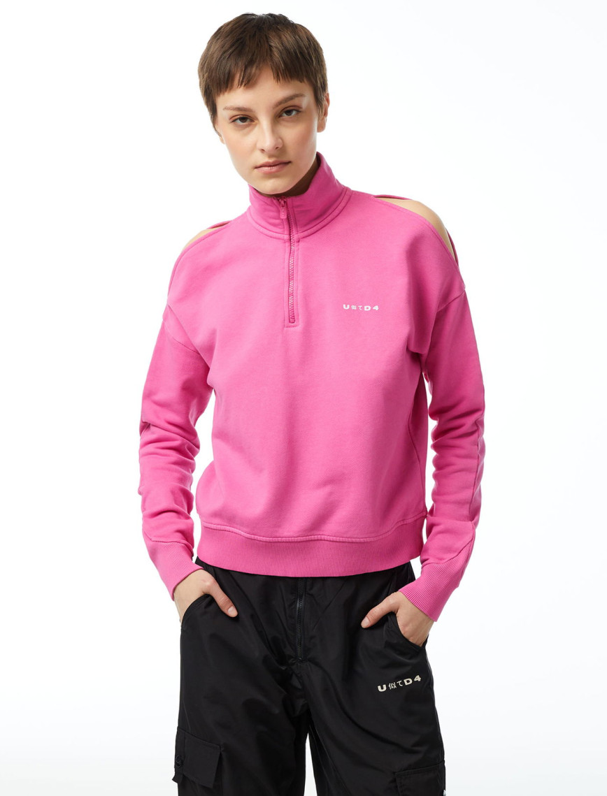 UNITED4 Essentials Kadın Pembe Eşofman Üstü UNITED4 Essentials Kadın Pembe Eşofman Üstü