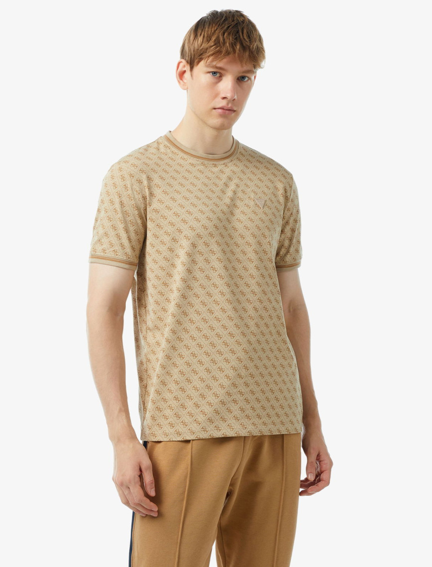 Guess Marshall Mid Organic Stretch Jersey 180 Erkek Siyah T-Shirt Guess Marshall Mid Organic Stretch Jersey 180 Erkek Siyah T-Shirt