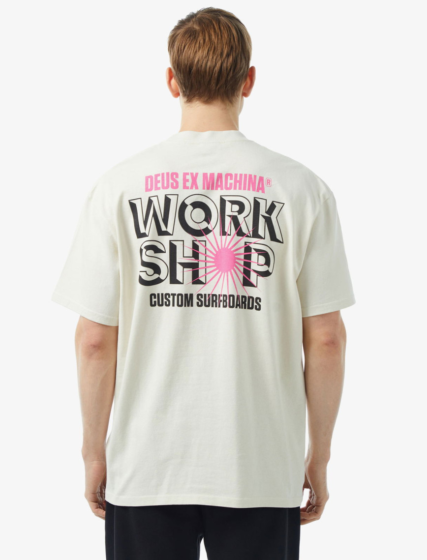 Deus Ex Machina Surf Shop Erkek Beyaz T-Shirt Deus Ex Machina Surf Shop Erkek Beyaz T-Shirt