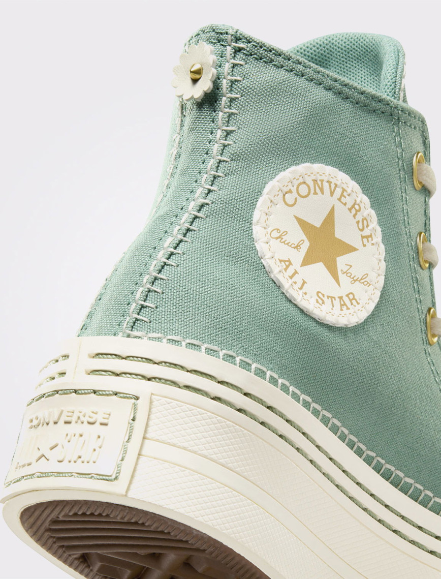 Converse Chuck Taylor All Star Lift Kadın Yeşil Platform Sneaker Converse Chuck Taylor All Star Lift Kadın Yeşil Platform Sneaker