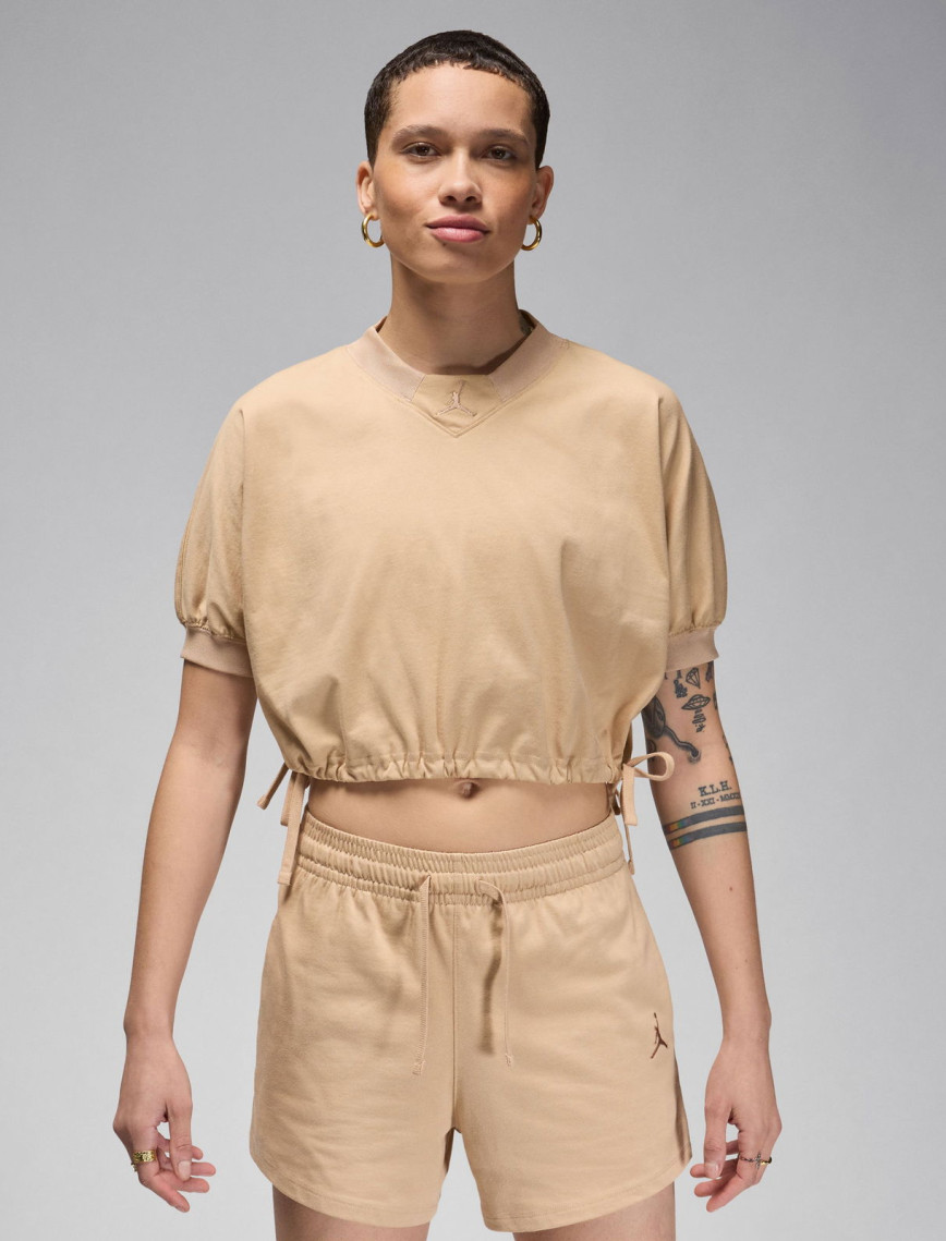 Jordan Knit Cropped Kadın Kahverengi T-Shirt Jordan Knit Cropped Kadın Kahverengi T-Shirt