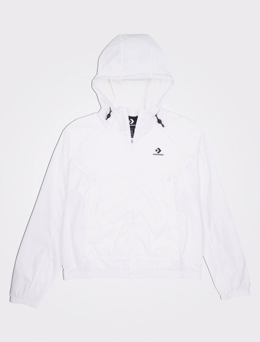 Converse Lightweight Windbreaker Kadın Beyaz Ceket Converse Lightweight Windbreaker Kadın Beyaz Ceket