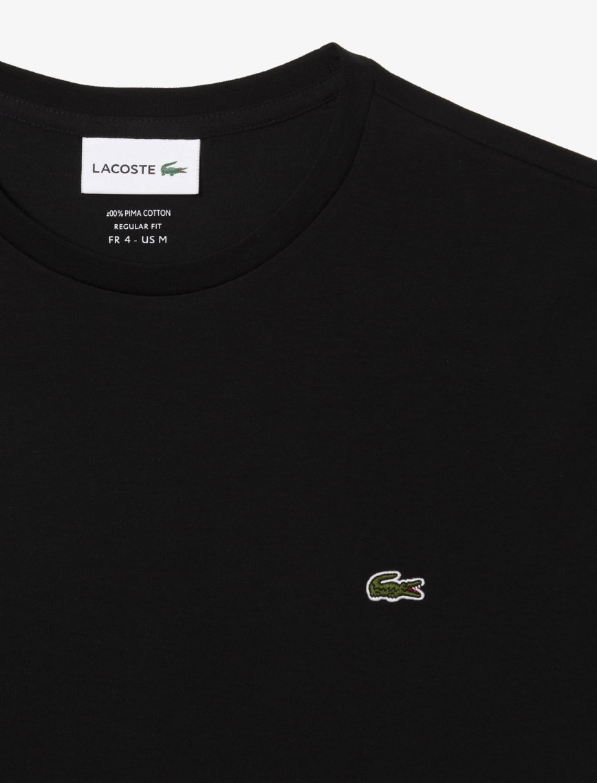 Lacoste Erkek Regular Fit Bisiklet Yaka Siyah T-Shirt Lacoste Erkek Regular Fit Bisiklet Yaka Siyah T-Shirt