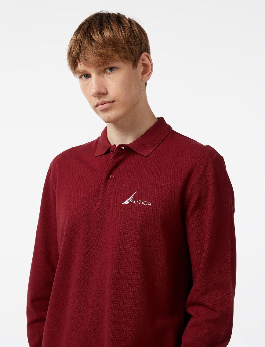 Nautica Erkek Bordo Classic Fit Uzun Kollu Polo Nautica Erkek Bordo Classic Fit Uzun Kollu Polo
