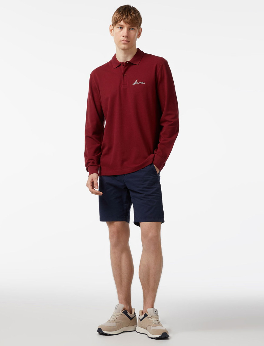 Nautica Erkek Bordo Classic Fit Uzun Kollu Polo Nautica Erkek Bordo Classic Fit Uzun Kollu Polo