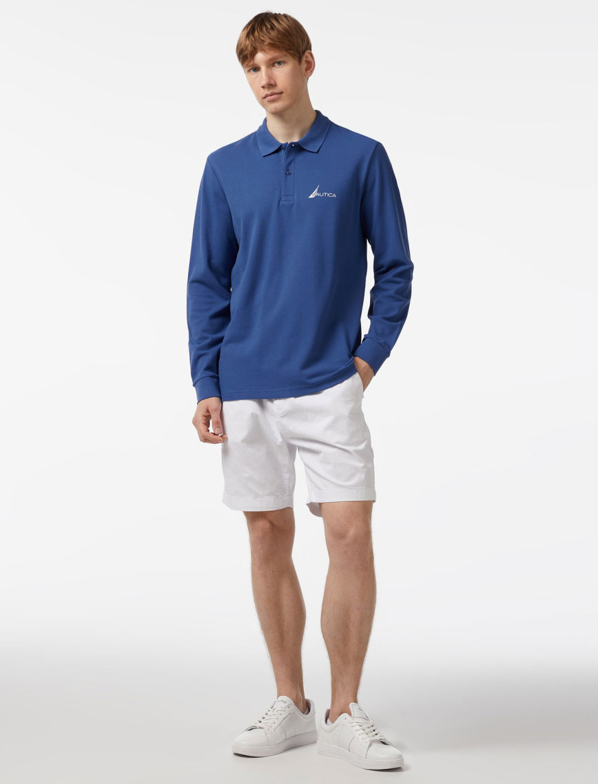 Nautica Erkek Mavi Classic Fit Uzun Kollu Polo Nautica Erkek Mavi Classic Fit Uzun Kollu Polo
