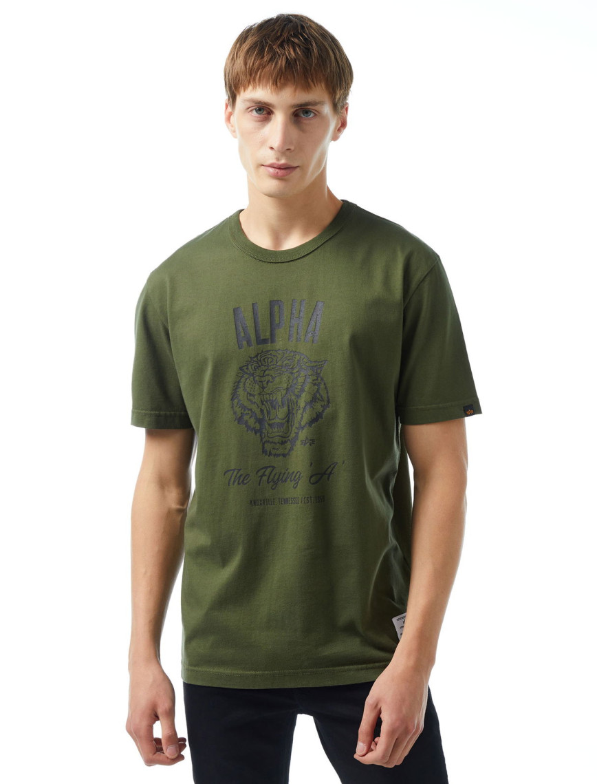 Alpha Industries Alpha Tiger Erkek Haki T-Shirt Alpha Industries Alpha Tiger Erkek Haki T-Shirt