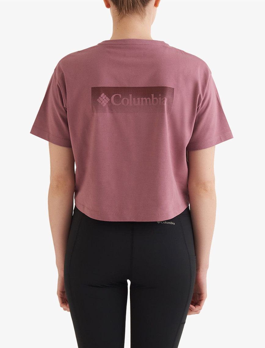 Columbia Framed Halftone Logo Kadın Kırmızı T-Shirt Columbia Framed Halftone Logo Kadın Kırmızı T-Shirt