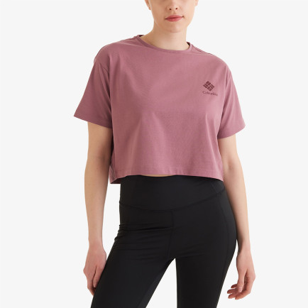 Columbia Framed Halftone Logo Kadın Kırmızı T-Shirt Columbia Framed Halftone Logo Kadın Kırmızı T-Shirt