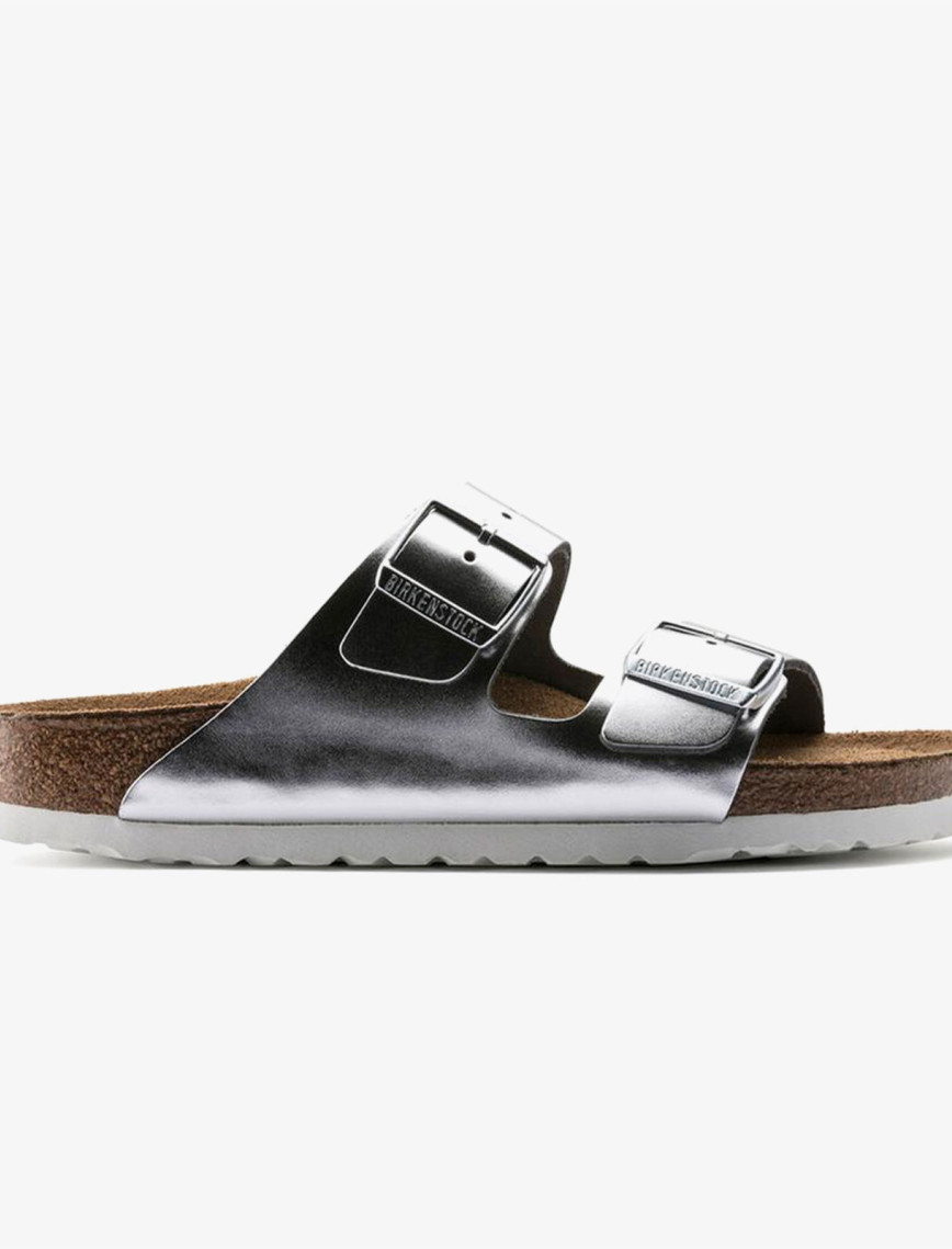 Birkenstock Arizona Sfb Nl Metallic Kadın Gümüş Rengi Terlik Birkenstock Arizona Sfb Nl Metallic Kadın Gümüş Rengi Terlik