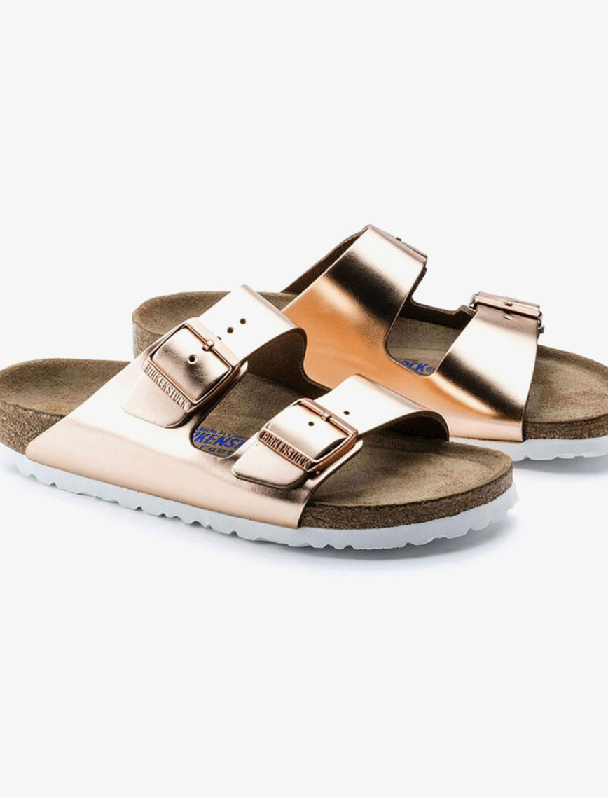Birkenstock Arizona Sfb Nl Metallic Kadın Kahverengi Terlik Birkenstock Arizona Sfb Nl Metallic Kadın Kahverengi Terlik