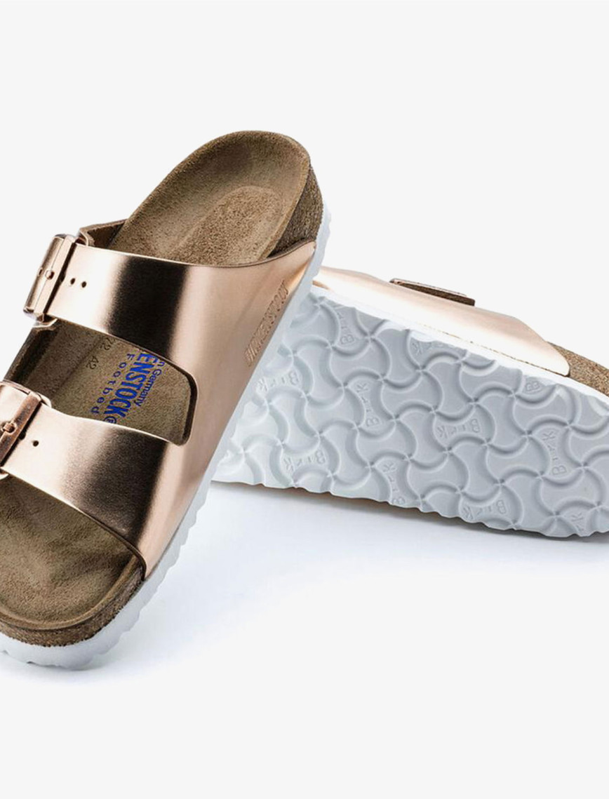 Birkenstock Arizona Sfb Nl Metallic Kadın Kahverengi Terlik Birkenstock Arizona Sfb Nl Metallic Kadın Kahverengi Terlik
