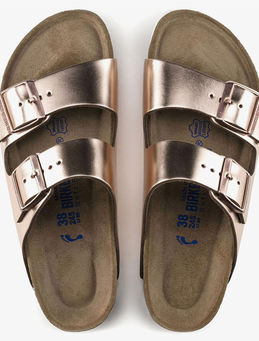 Birkenstock Arizona Sfb Nl Metallic Kadın Kahverengi Terlik Birkenstock Arizona Sfb Nl Metallic Kadın Kahverengi Terlik