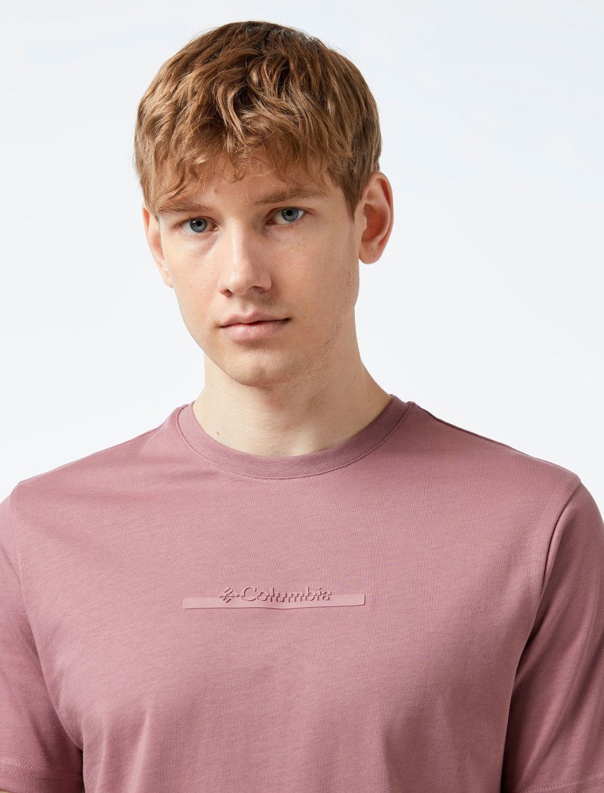 Columbia Bar Split Graphic Erkek Pembe T-Shirt Columbia Bar Split Graphic Erkek Pembe T-Shirt