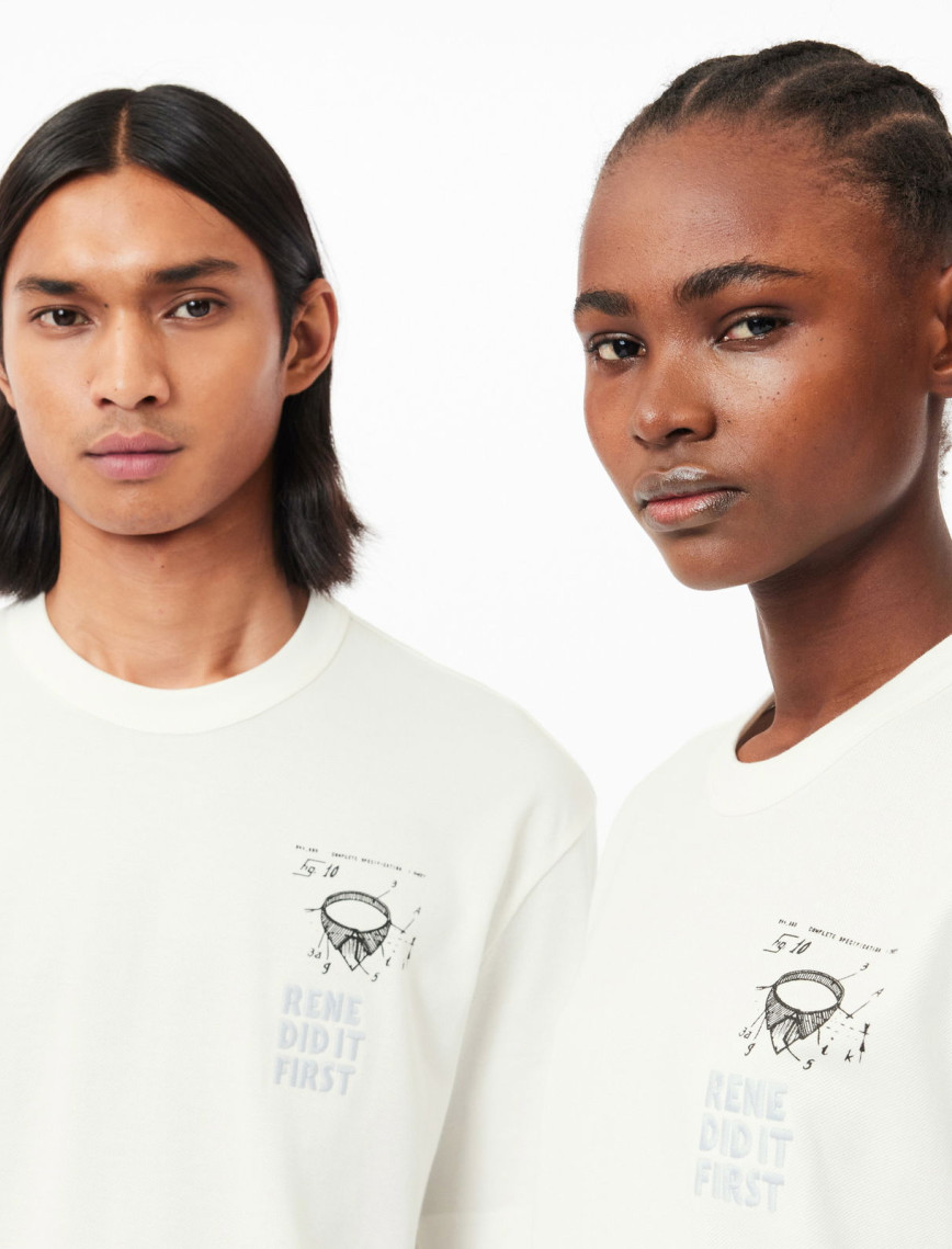 Lacoste Bisiklet Yaka Baskılı Erkek Beyaz T-Shirt Lacoste Bisiklet Yaka Baskılı Erkek Beyaz T-Shirt