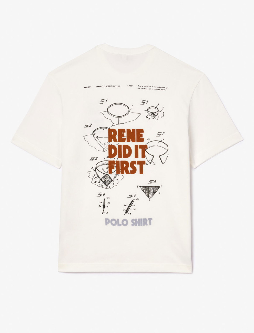 Lacoste Bisiklet Yaka Baskılı Erkek Beyaz T-Shirt Lacoste Bisiklet Yaka Baskılı Erkek Beyaz T-Shirt