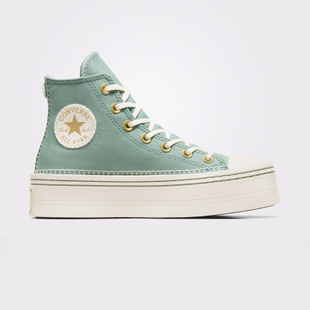 Converse Chuck Taylor All Star Lift Kadın Yeşil Platform Sneaker Converse Chuck Taylor All Star Lift Kadın Yeşil Platform Sneaker
