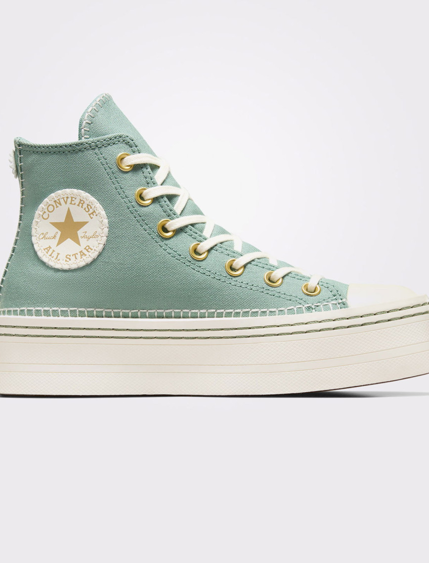 Converse Chuck Taylor All Star Lift Kadın Yeşil Platform Sneaker Converse Chuck Taylor All Star Lift Kadın Yeşil Platform Sneaker