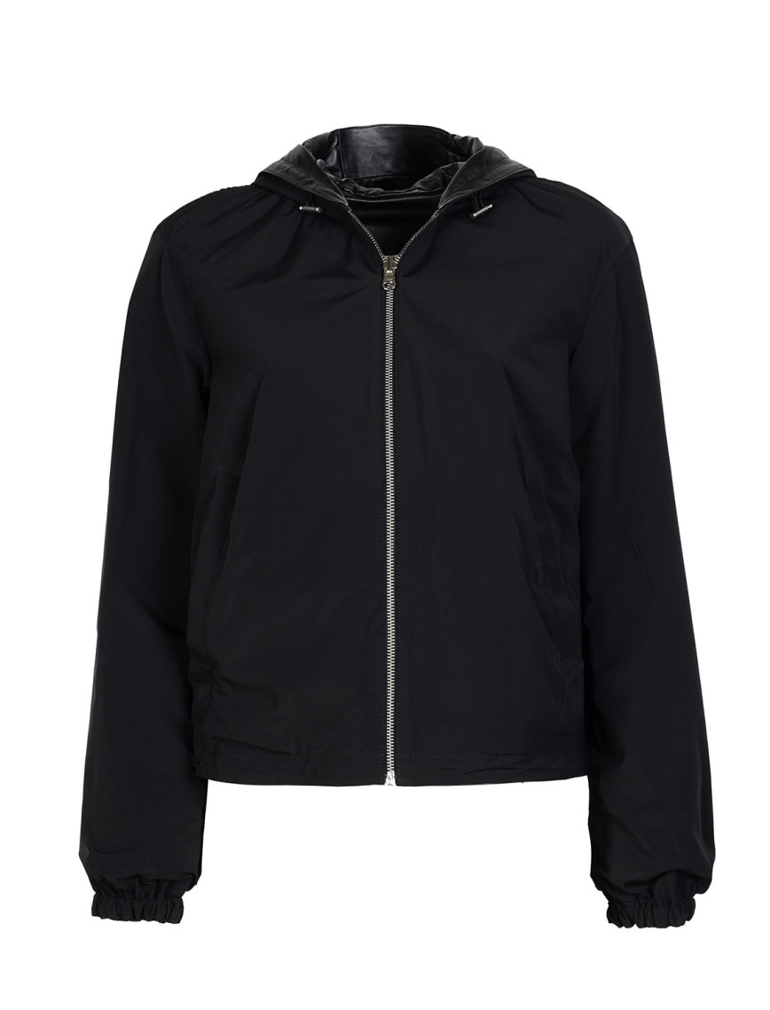 Alette Siyah Kadın Çift Taraflı Bomber Deri Ceket Alette Siyah Kadın Çift Taraflı Bomber Deri Ceket