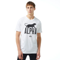 Alpha Industries Alpha Leopard Erkek Beyaz T-Shirt Alpha Industries Alpha Leopard Erkek Beyaz T-Shirt