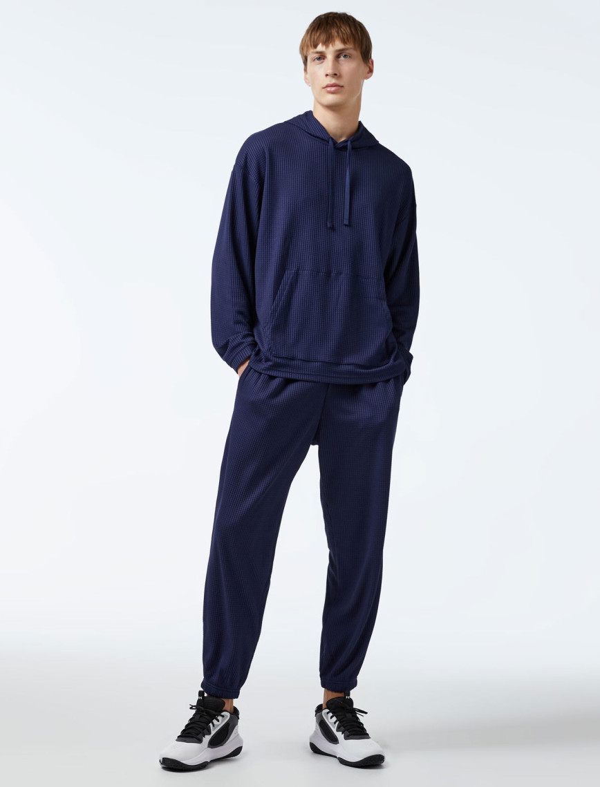 Under Armour Rival Waffle Erkek Lacivert Hoodie