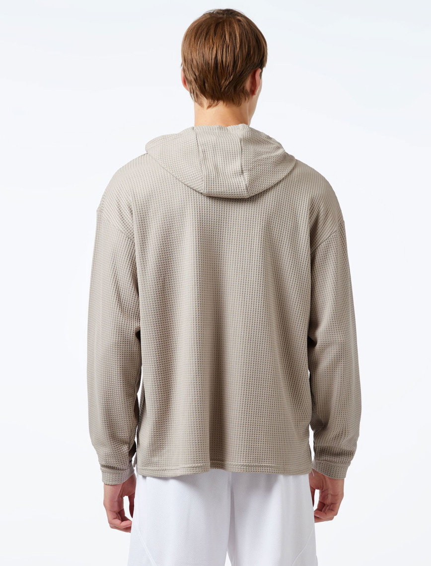 Under Armour Rival Waffle Erkek Kahverengi Hoodie
