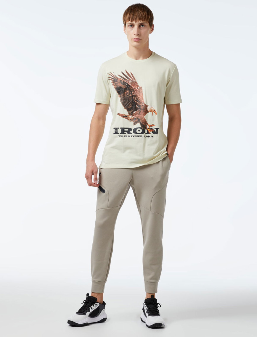 Under Armour Pjt Rck Eagle Graphic Ss Erkek Bej T-Shirt Under Armour Pjt Rck Eagle Graphic Ss Erkek Bej T-Shirt