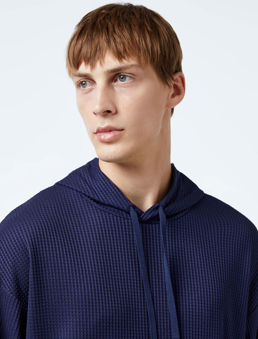 Under Armour Rival Waffle Erkek Lacivert Hoodie