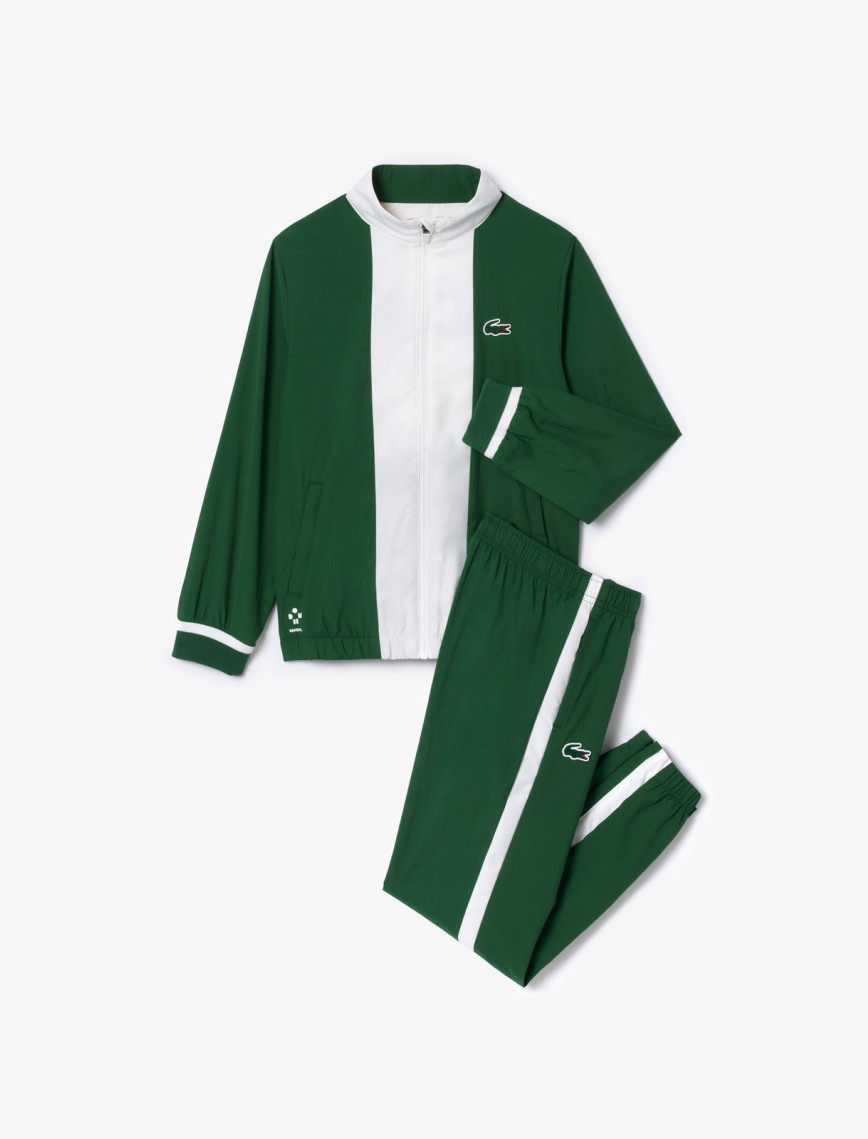 Lacoste Çocuk Fermuarlı Renk Bloklu Yeşil Eşofman Takımı Lacoste Çocuk Fermuarlı Renk Bloklu Yeşil Eşofman Takımı