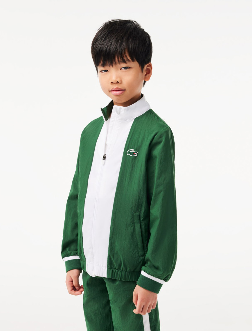 Lacoste Çocuk Fermuarlı Renk Bloklu Yeşil Eşofman Takımı Lacoste Çocuk Fermuarlı Renk Bloklu Yeşil Eşofman Takımı
