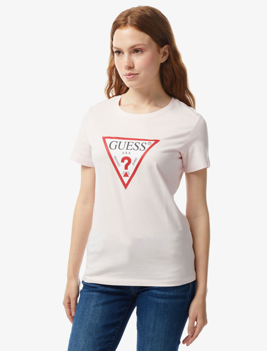 Guess Original Kadın Beyaz T-Shirt