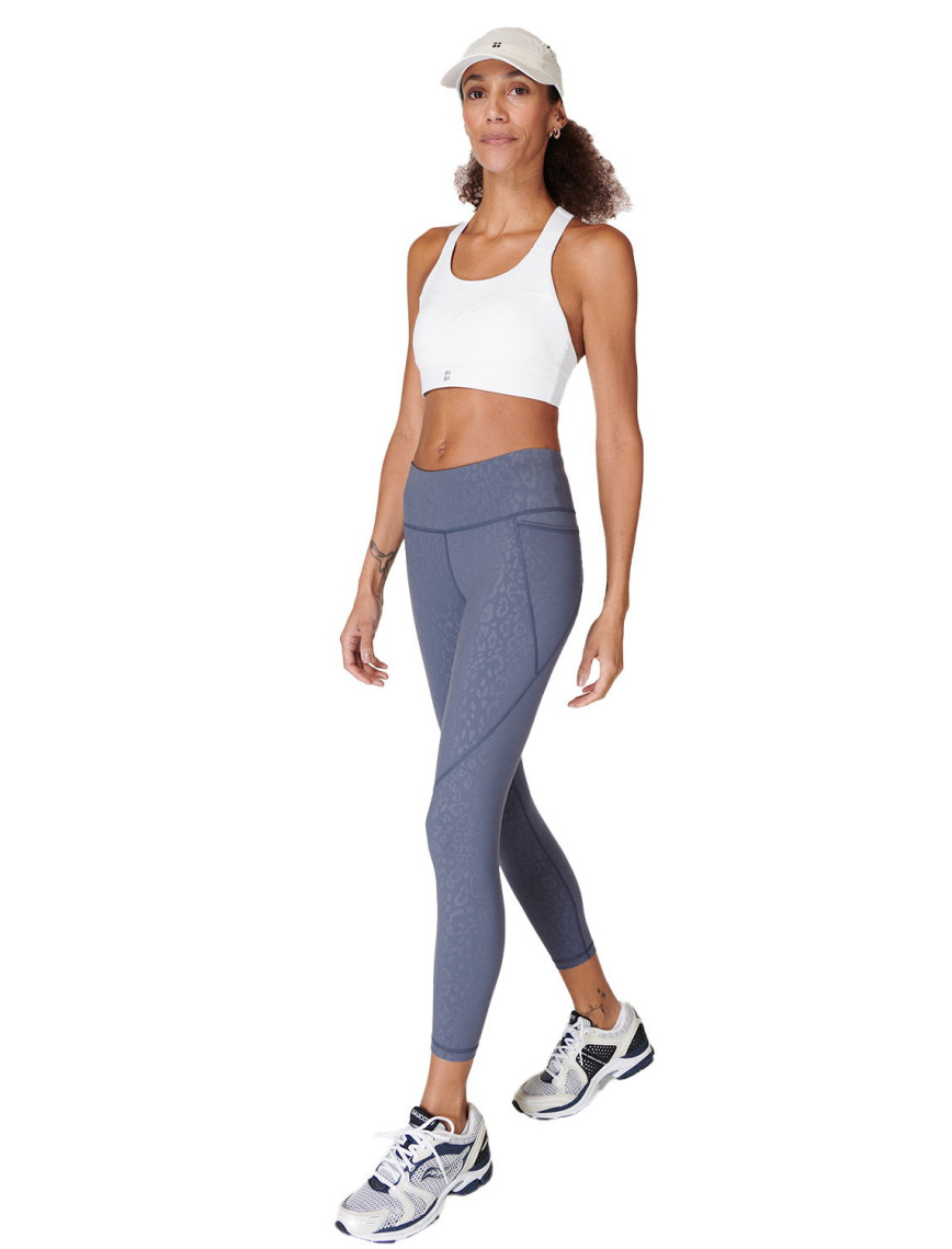 Sweaty Betty Power 7/8 Emboss Workout Legging Kadın Mavi Fitness Tayt Sweaty Betty Power 7/8 Emboss Workout Legging Kadın Mavi Fitness Tayt