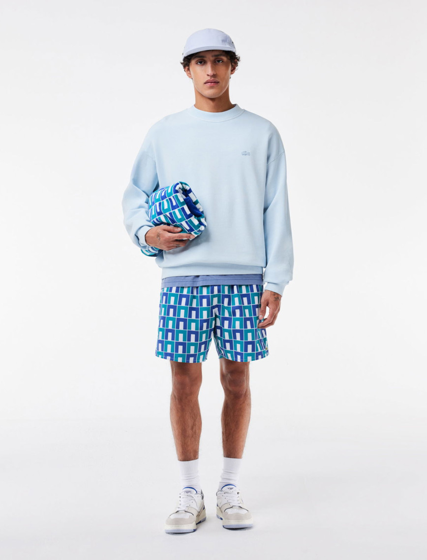 Lacoste Loose Fit Erkek Açık Mavi Sweatshirt Lacoste Loose Fit Erkek Açık Mavi Sweatshirt