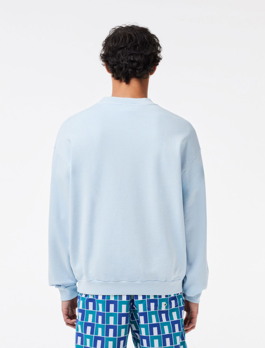 Lacoste Loose Fit Erkek Açık Mavi Sweatshirt Lacoste Loose Fit Erkek Açık Mavi Sweatshirt