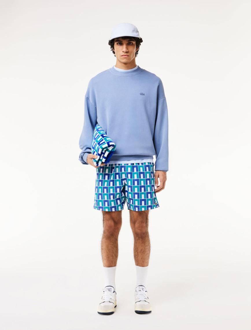 Lacoste Robert George Erkek Baskılı Mavi Mayo Şort Lacoste Robert George Erkek Baskılı Mavi Mayo Şort