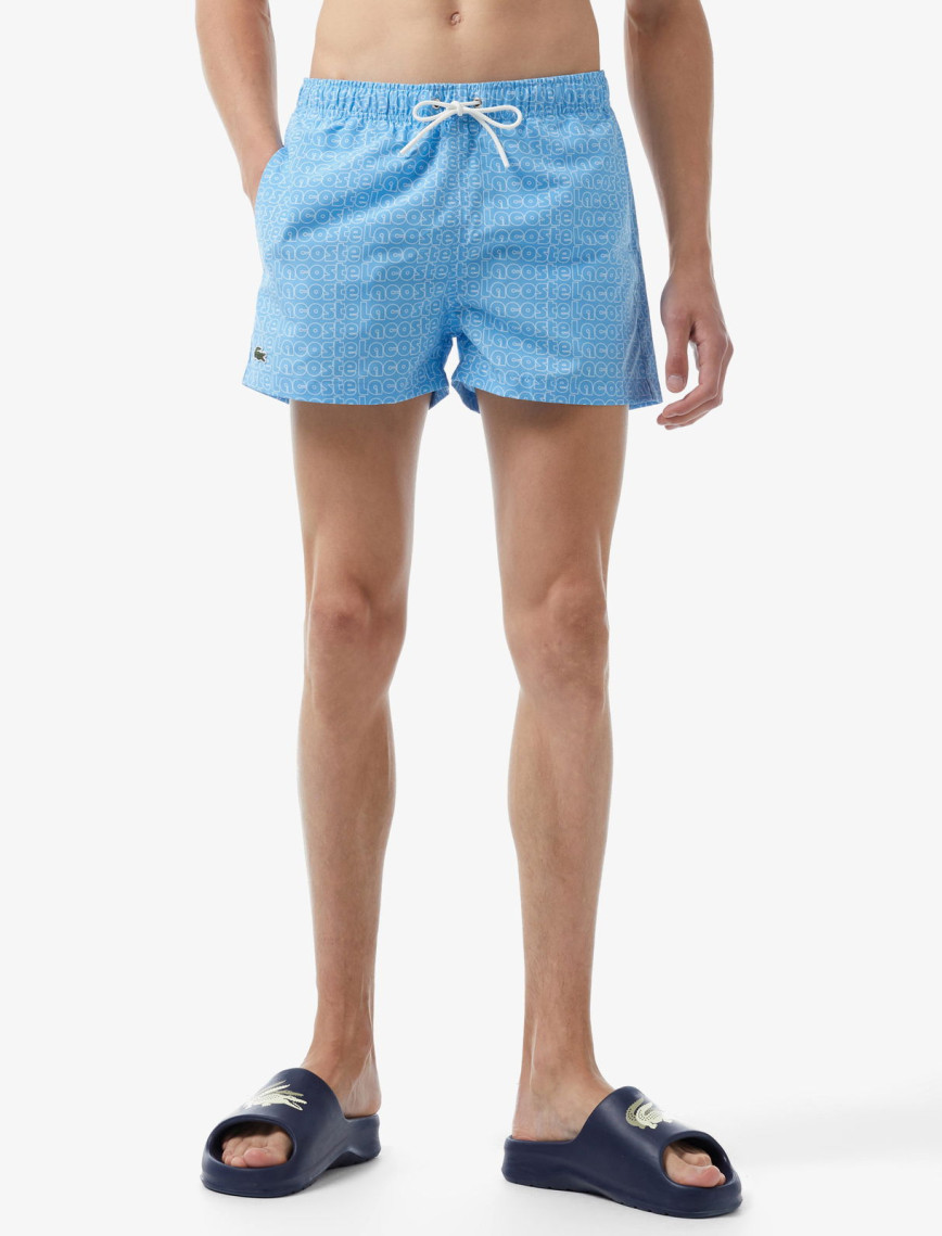 Lacoste Erkek Desenli Mavi Mayo Şort Lacoste Erkek Desenli Mavi Mayo Şort