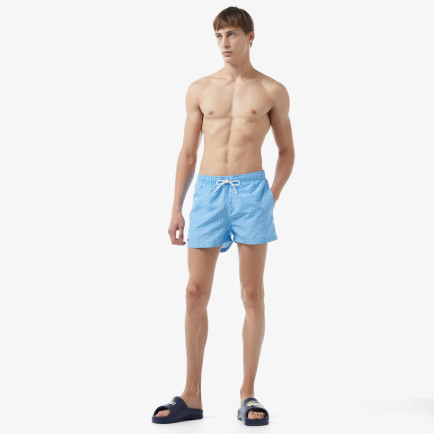 Lacoste Erkek Desenli Mavi Mayo Şort Lacoste Erkek Desenli Mavi Mayo Şort