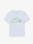 Lacoste Çocuk Bisiklet Yaka Baskılı Mavi T-Shirt Lacoste Çocuk Bisiklet Yaka Baskılı Mavi T-Shirt
