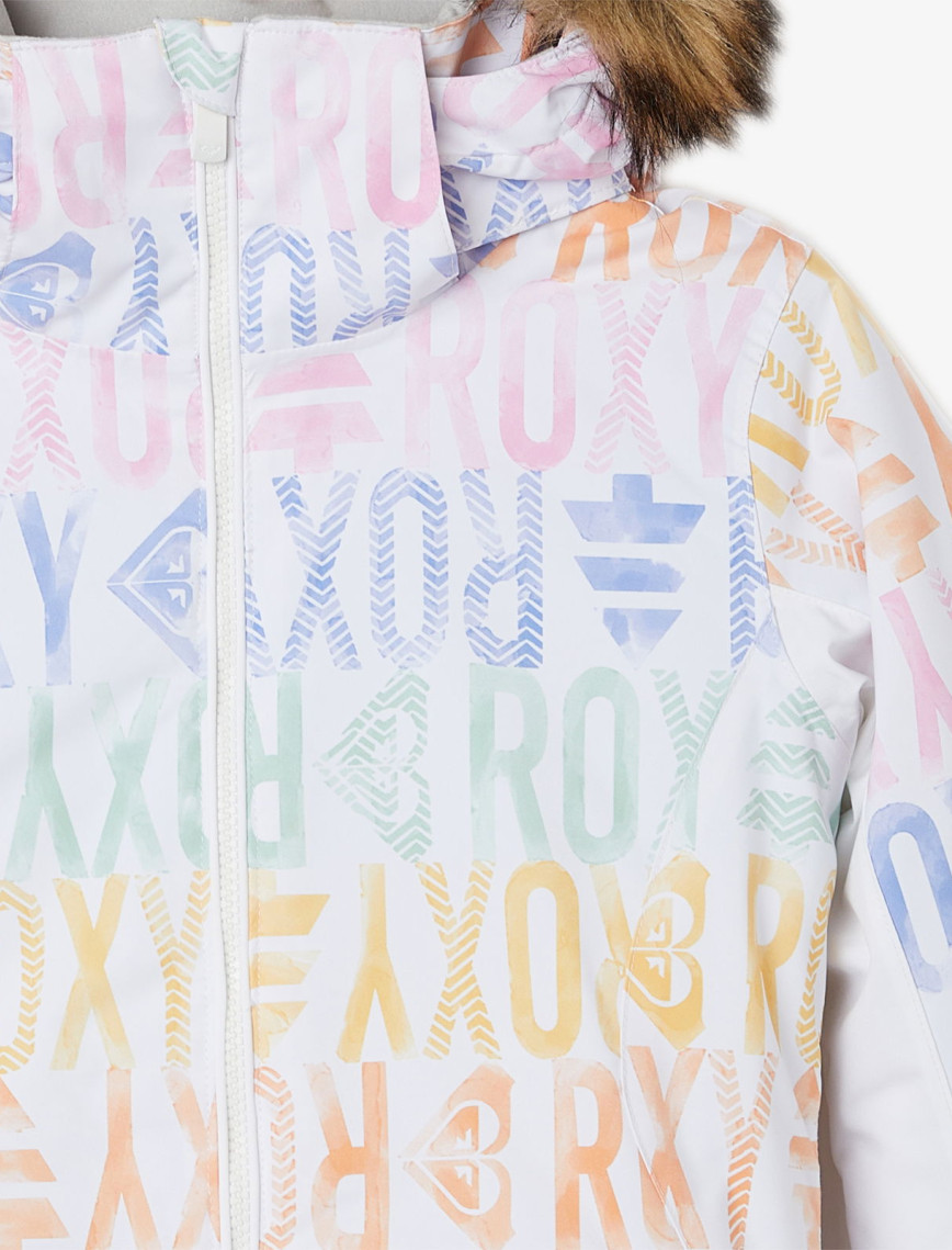 Roxy Jet Ski Çocuk Beyaz Kayak Montu Roxy Jet Ski Çocuk Beyaz Kayak Montu