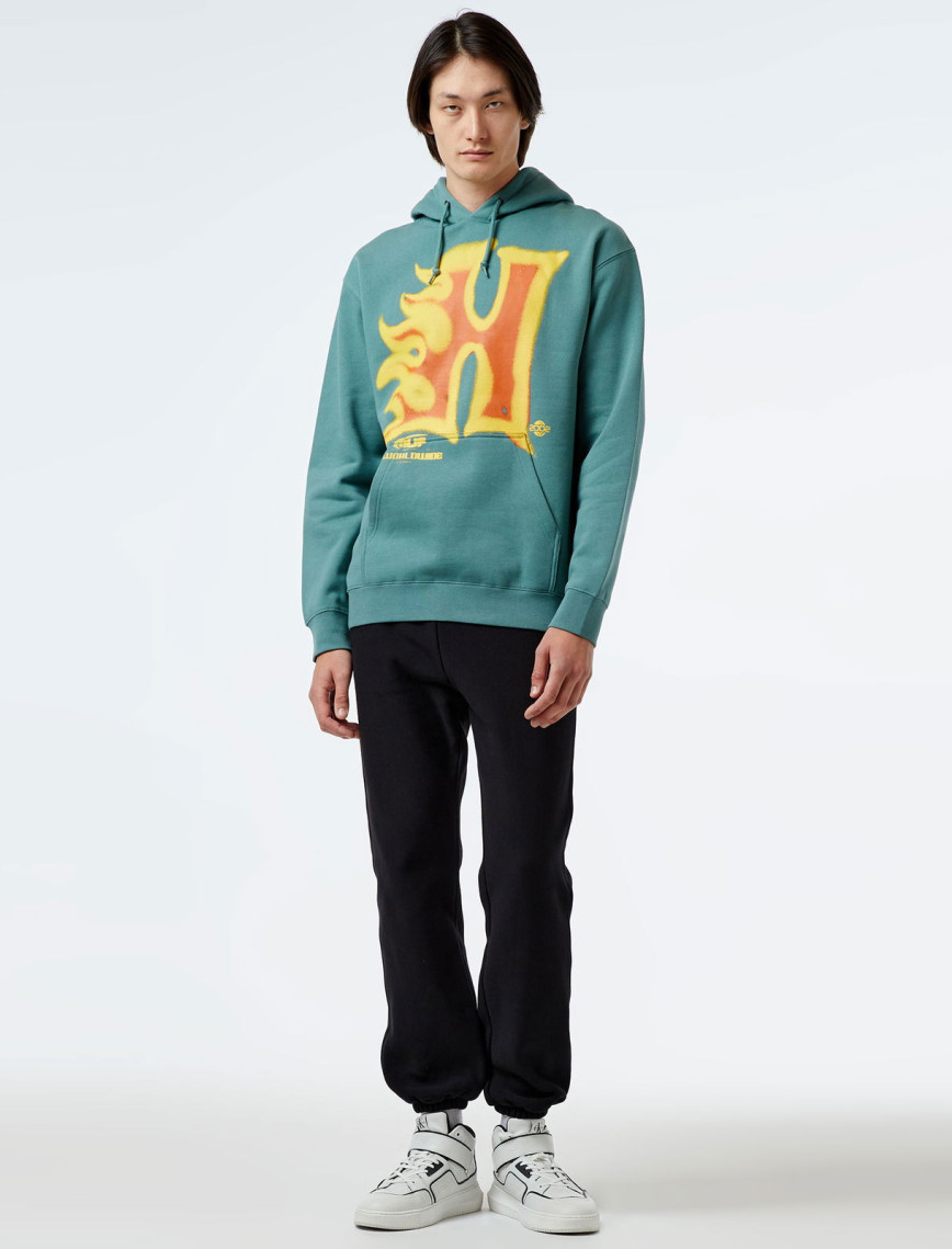 HUF Heat Wave P/O Erkek Yeşil Hoodie HUF Heat Wave P/O Erkek Yeşil Hoodie