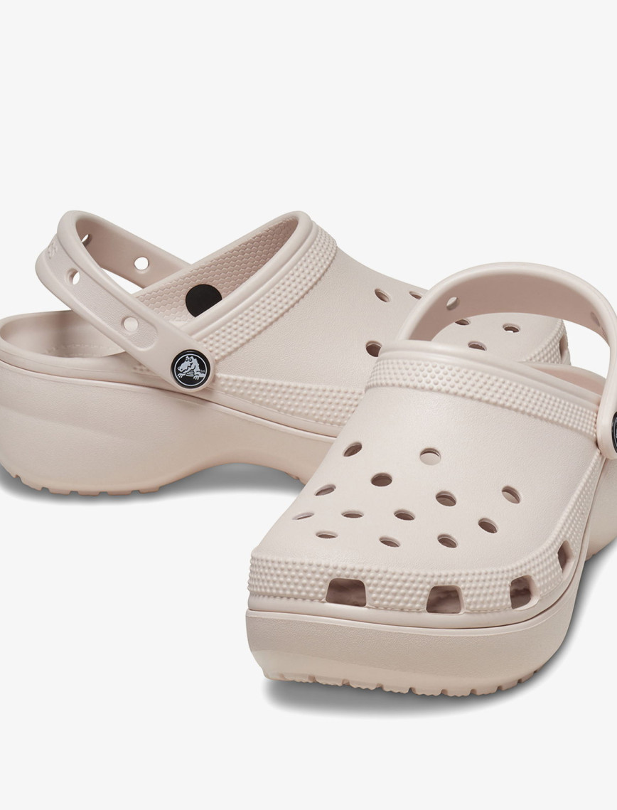 Crocs Classic Platform Kadın Krem Terlik Crocs Classic Platform Kadın Krem Terlik