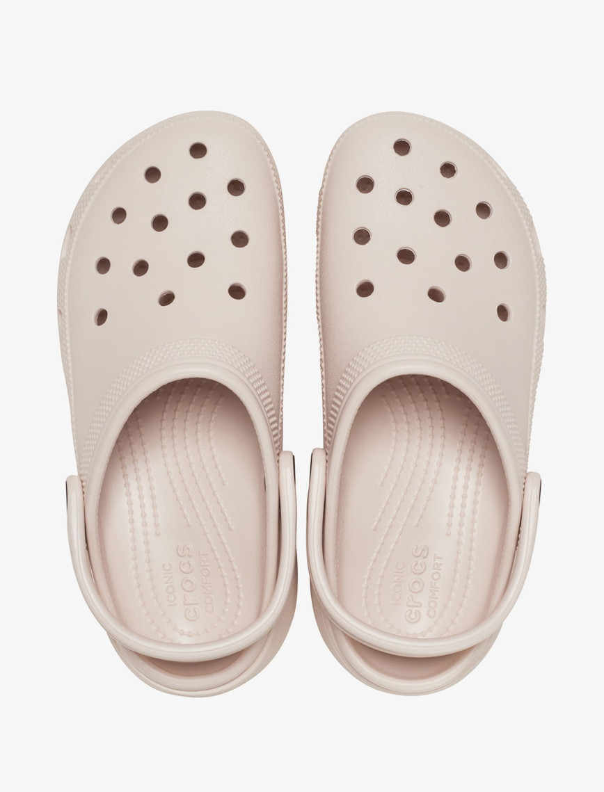 Crocs Classic Platform Kadın Krem Terlik Crocs Classic Platform Kadın Krem Terlik