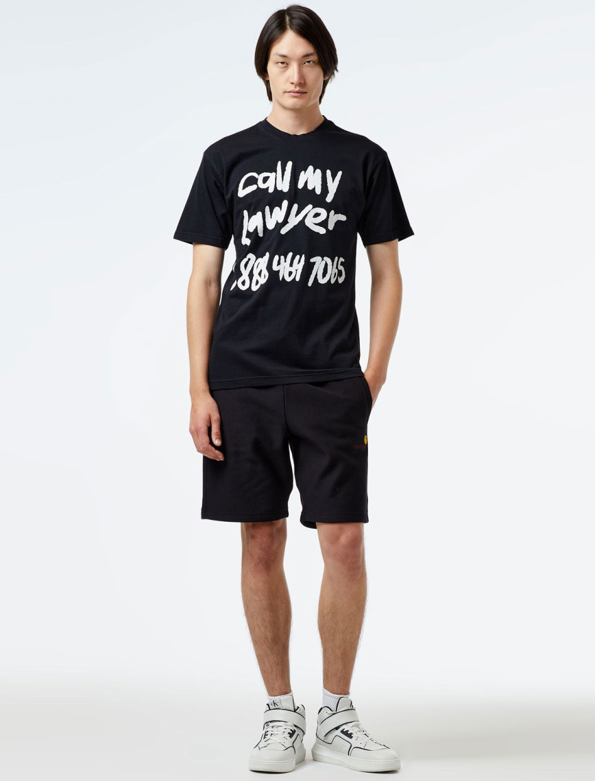 Market Scrawl My Lawyer Erkek Siyah T-Shirt